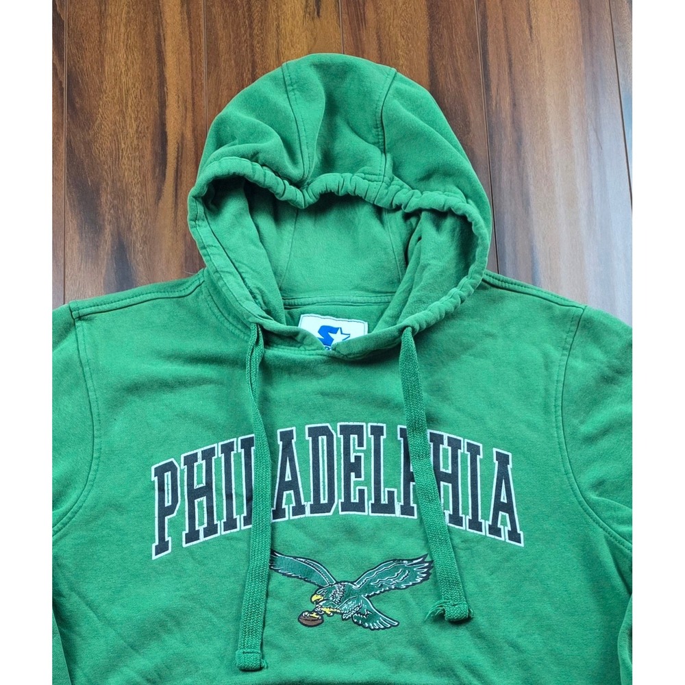 Vintage Grail Starter Philadelphia Eagles Hoodie Kelly Green Mens Small Pullover